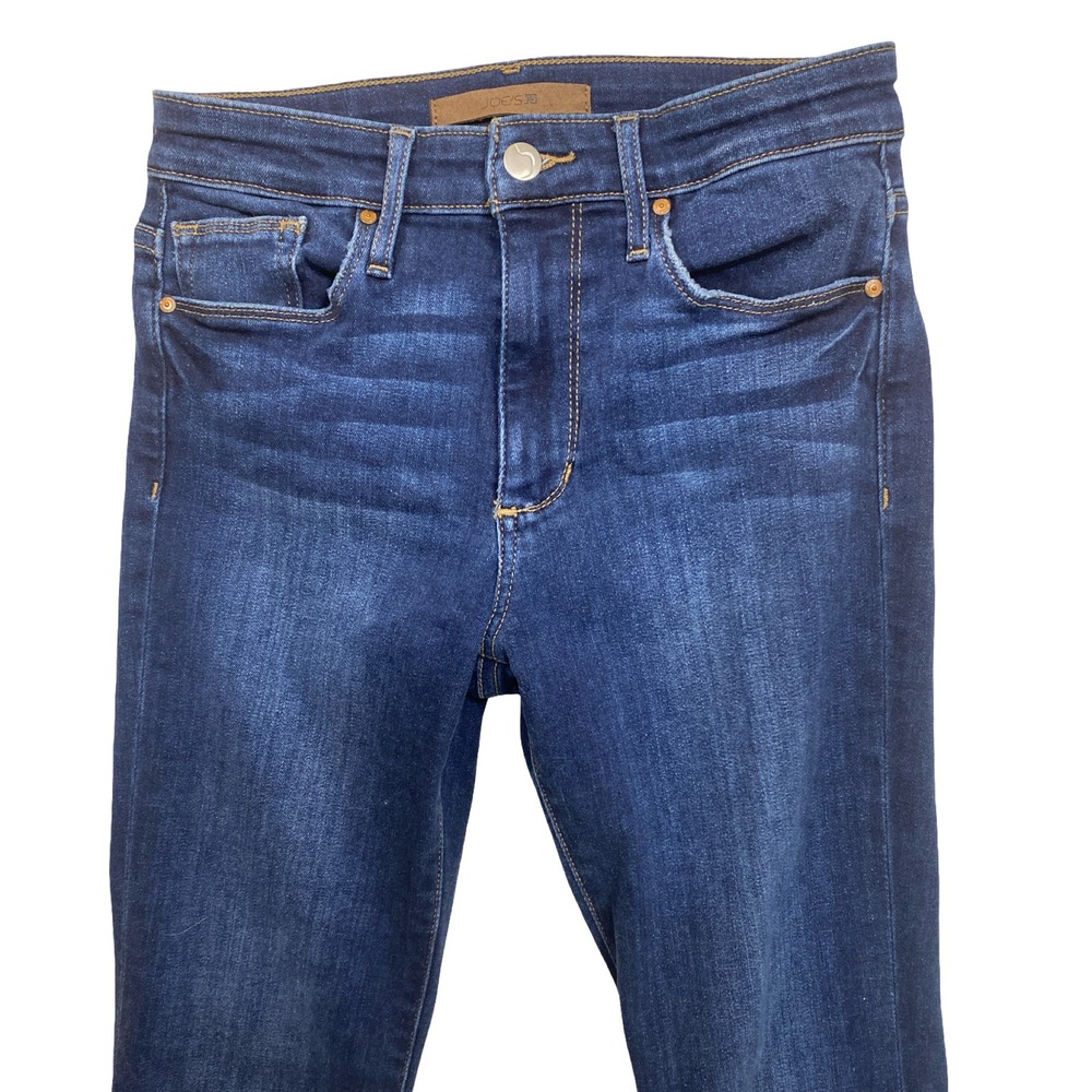 Joes Jeans Womens High Rise Flare Raw‎ Hem Dark Wash Stretch Denim Blue Size 25 - Picture 5 of 13